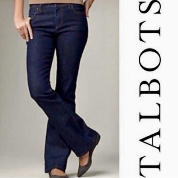Talbots Heritage Bootcut Jeans in Dark Blue Women’s 12 - Picture 1 of 8